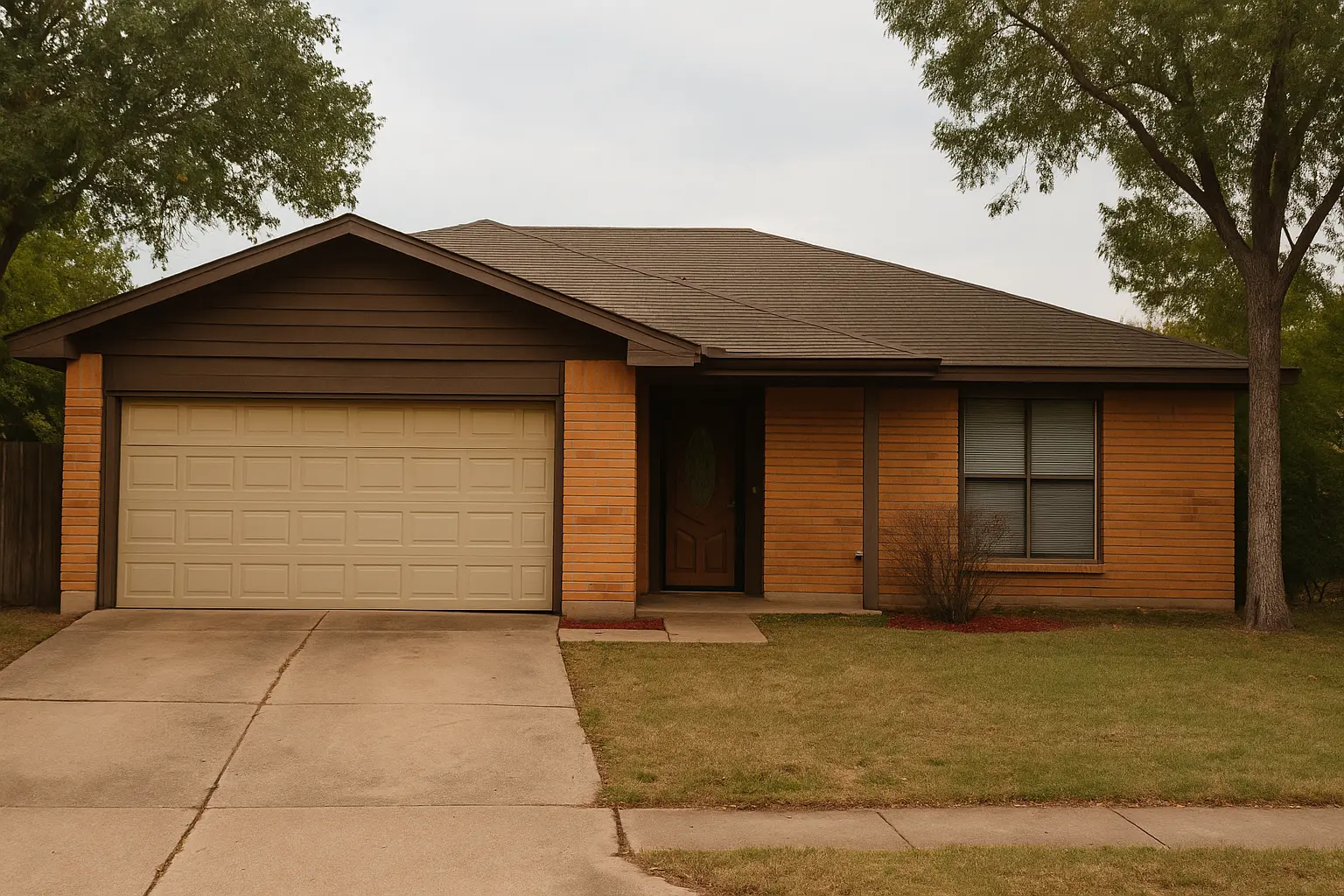 Outdated single-story home in Cedar Hill, TX with worn exterior purchased for cash by No Worries Home Sale