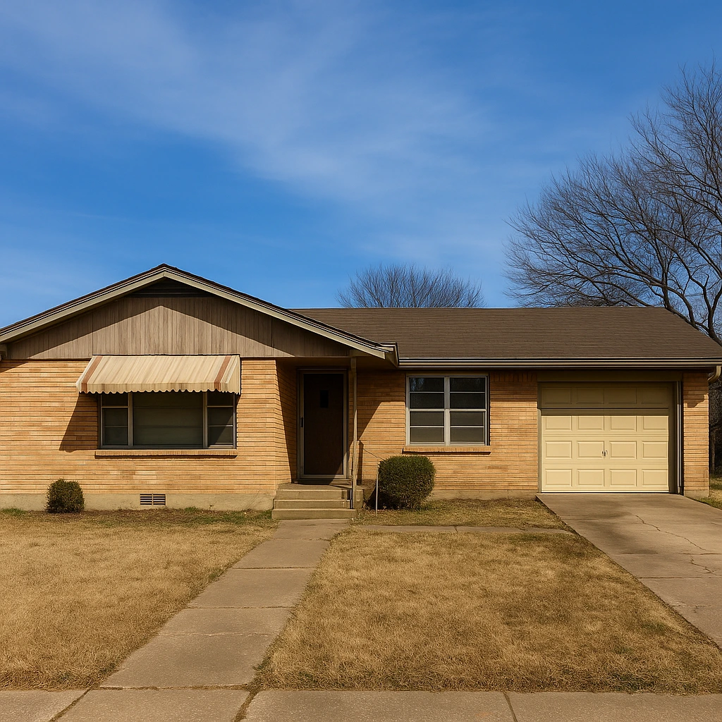 Older light brown brick home in Dallas, TX sold fast for cash